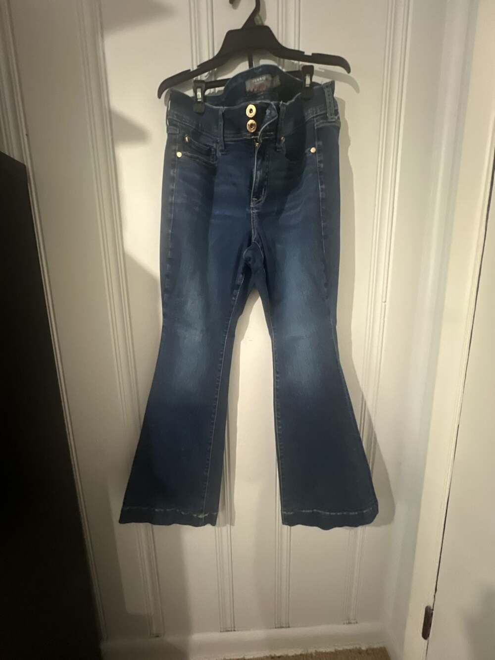 Torrid Dark Wash Double-Button High-Rise Flare Jeans